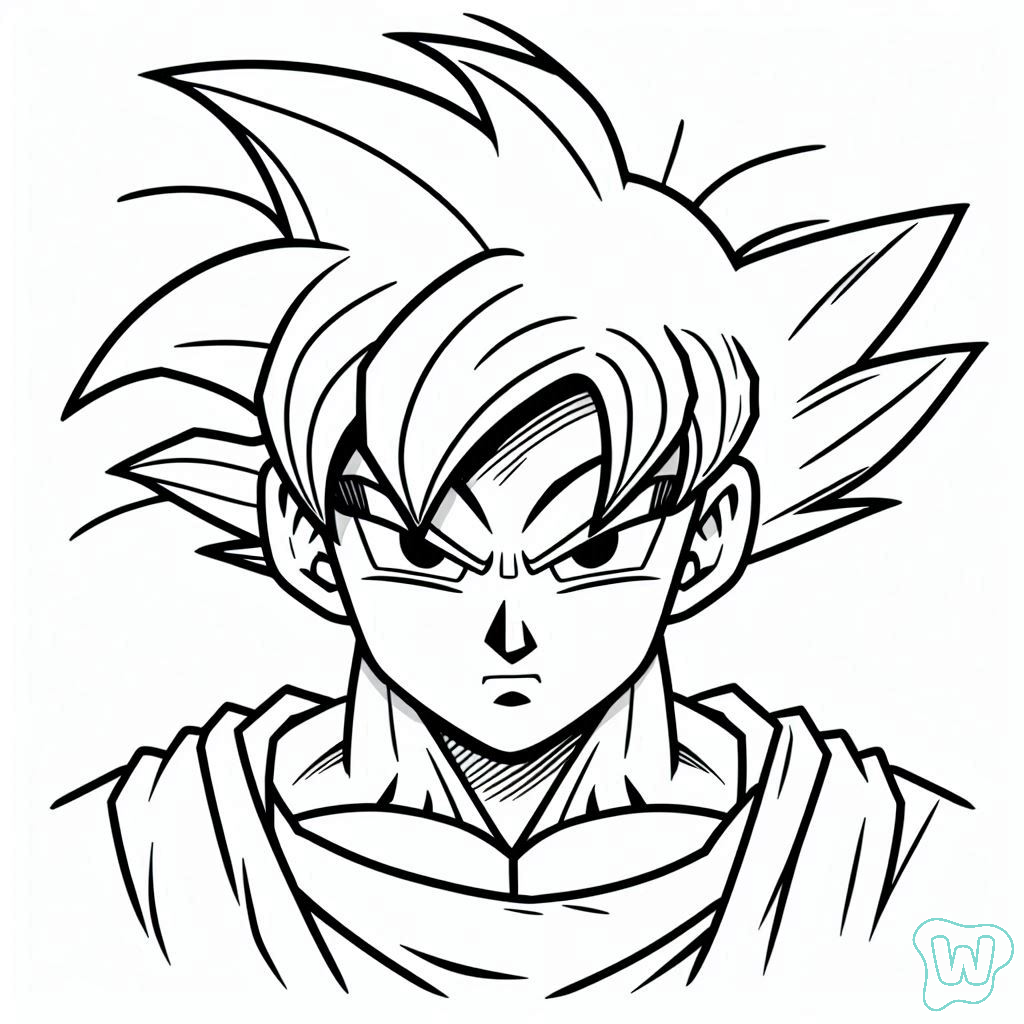 78 Goku Para Colorear - PDF Descargar E Imprimir Gratis