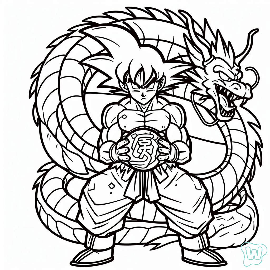 78 Goku Da Colorare Scarica E Stampa PDF Gratuitamente