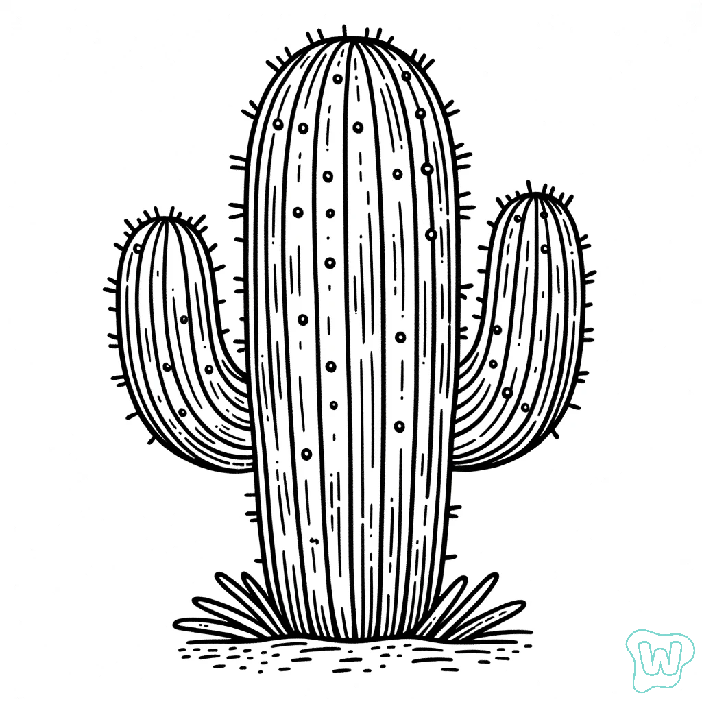 39 Cactus Da Colorare Stampa PDF In ColorearW