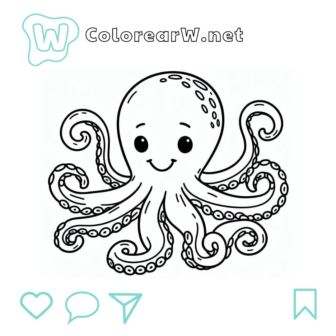 48 Pulpo Para Colorear - Descargar E Imprimir PDF Gratis