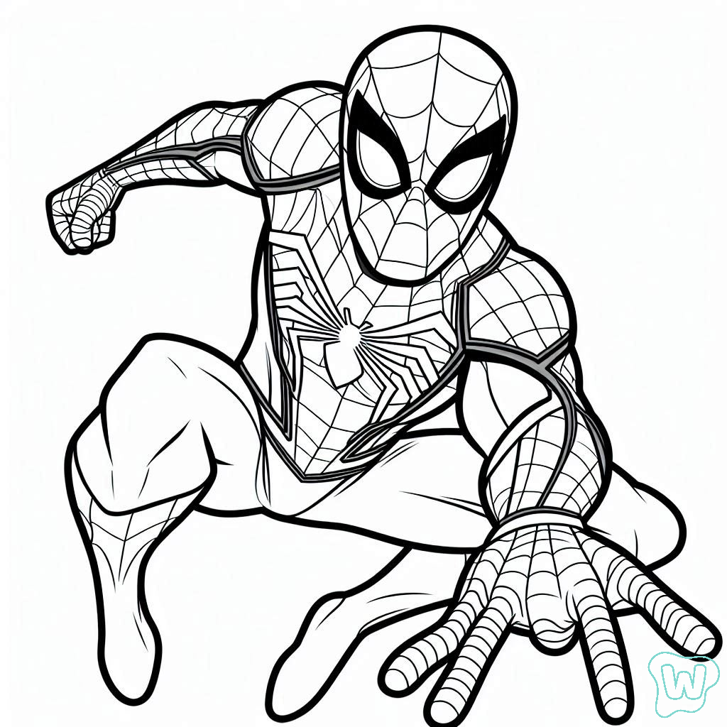 Immagini Di Spiderman Da Colorare Pagine Da Colorare Di Spiderman