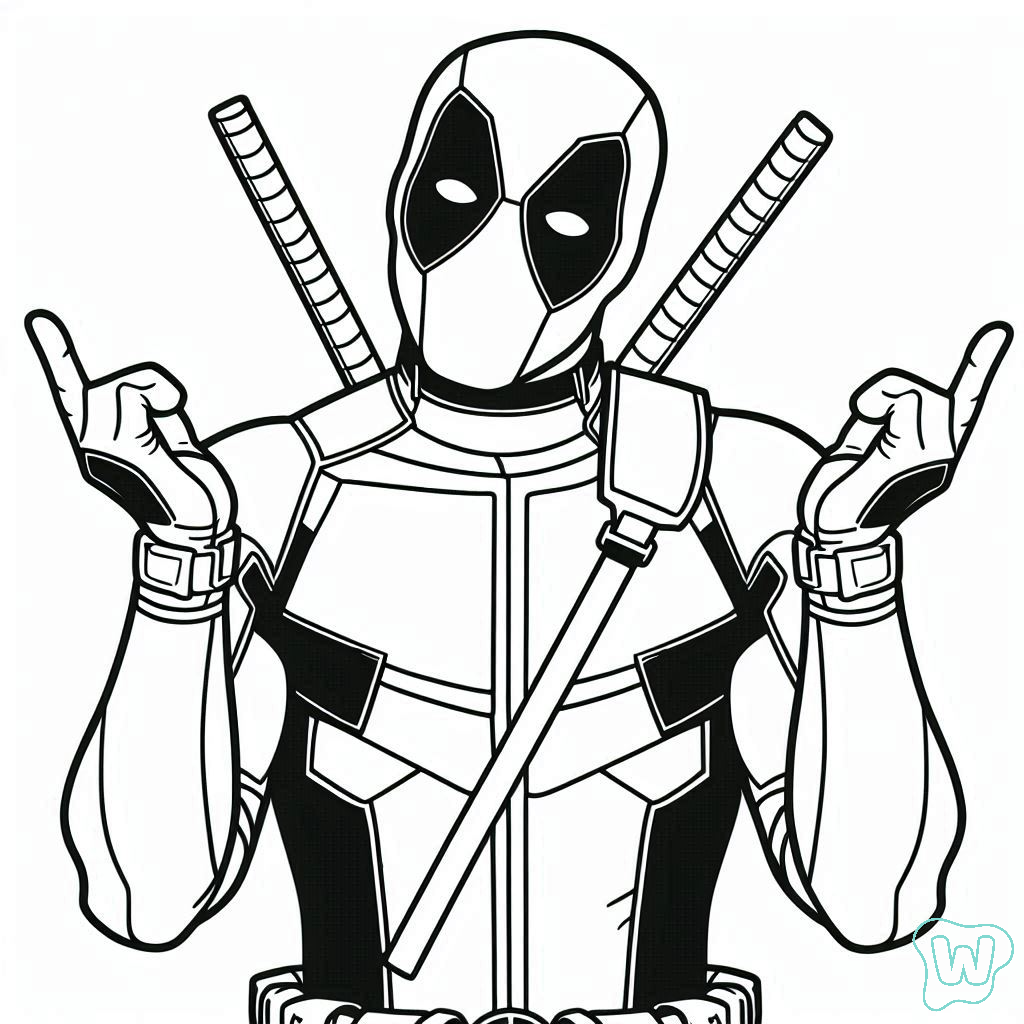 22 Deadpool Coloring Pages Download And Print PDF
