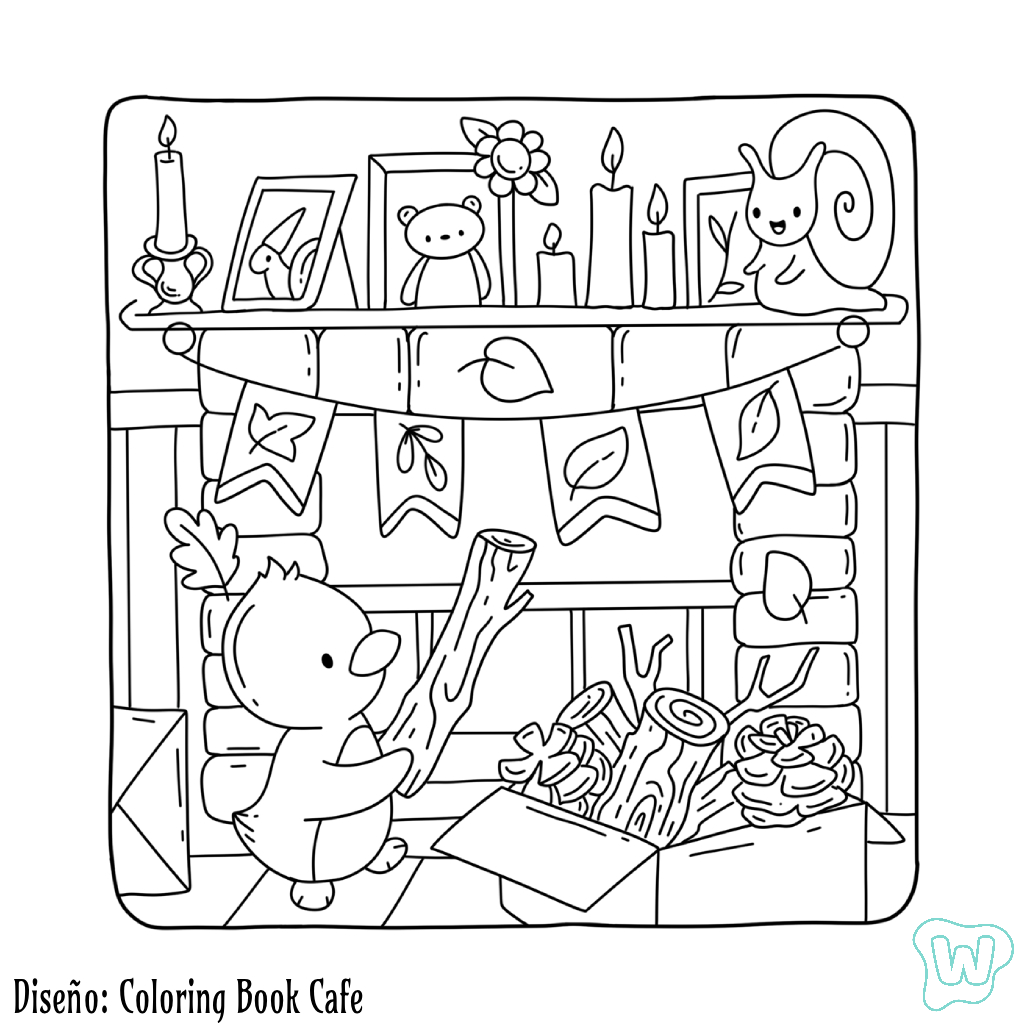 Autumn Hygge Coloring Pages Autumn Hygge Coloring Pages