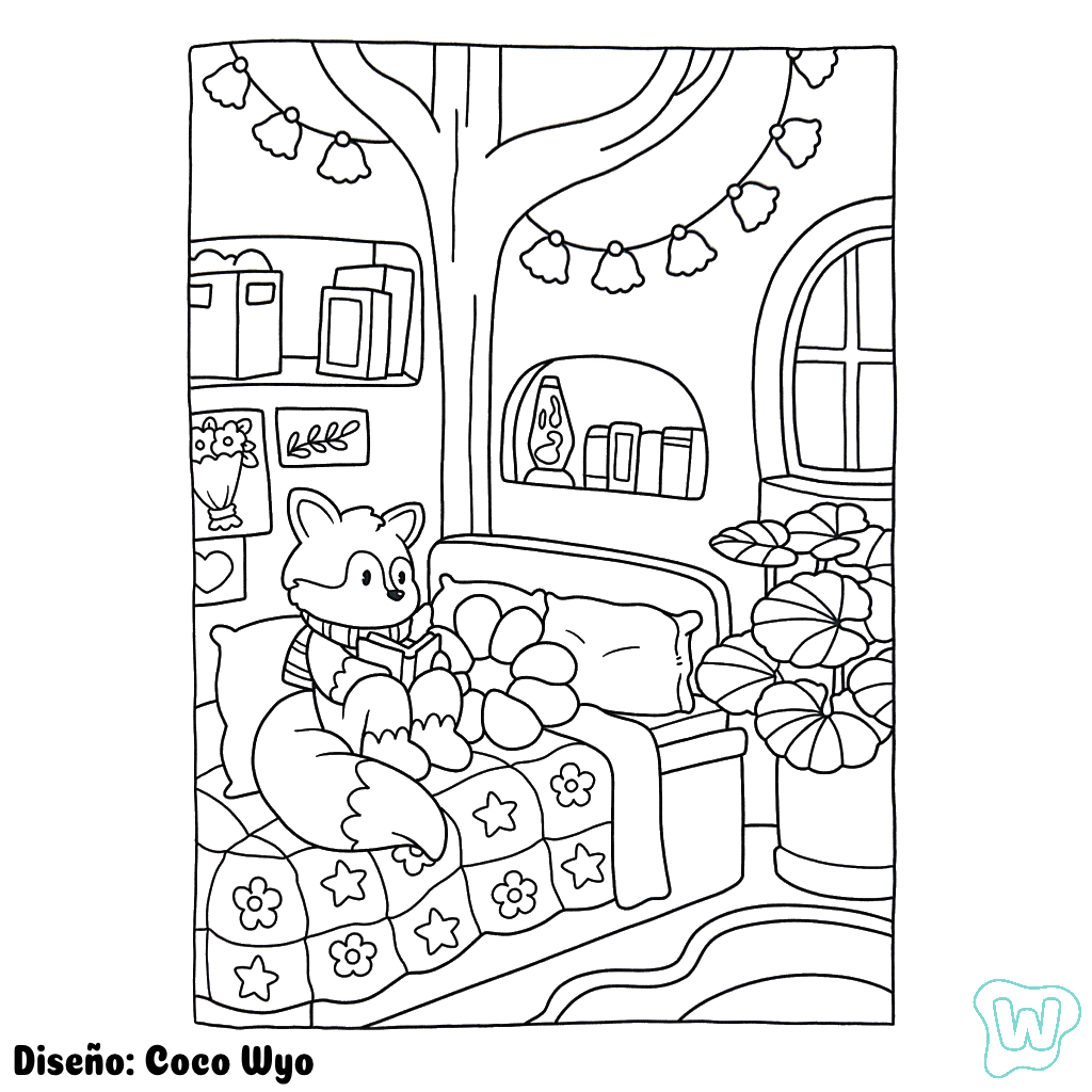 50 Cozy Spaces Para Colorear Descarga Gratuita De PDF