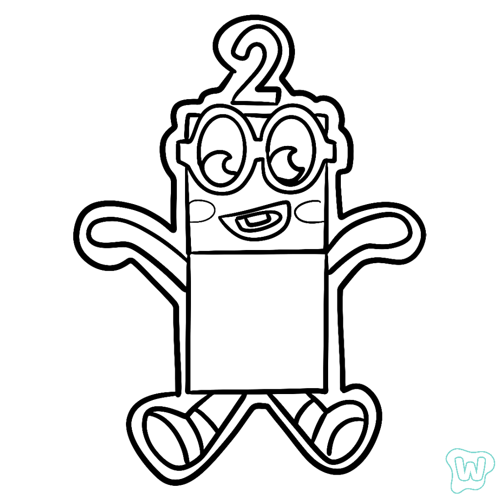 Numberblocks 22 Coloring Pages Printable