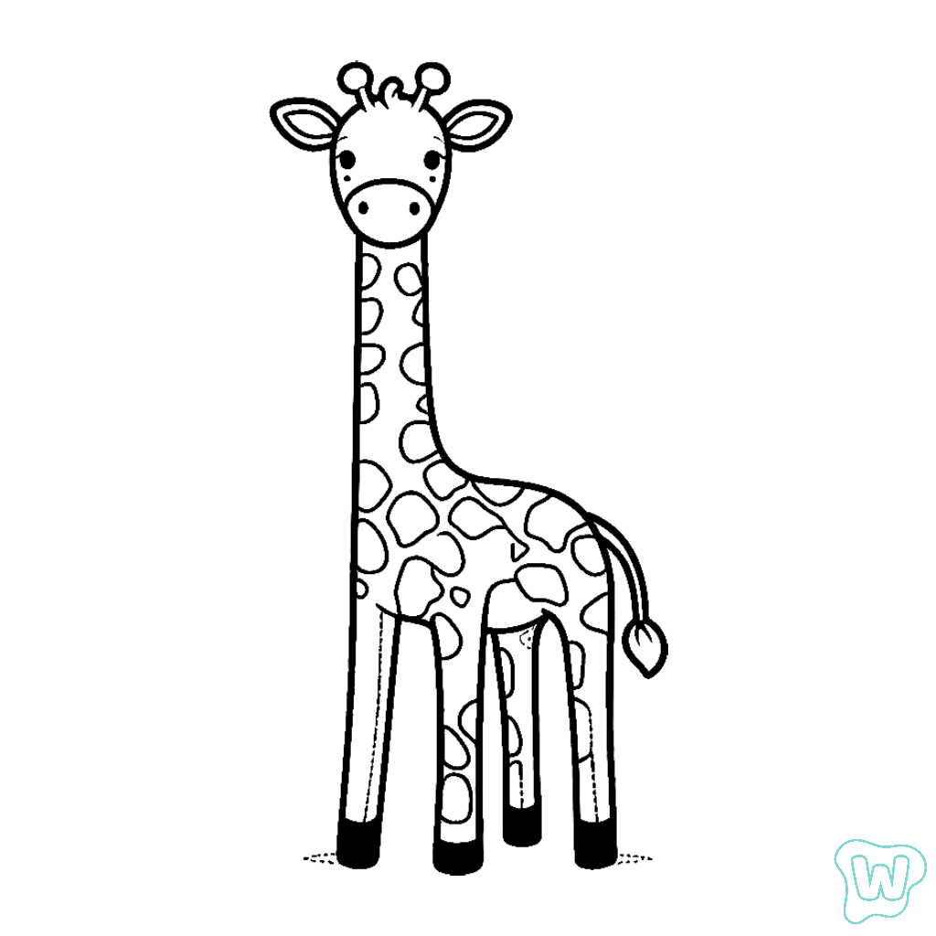 Dibujo De Jirafa Para Colorear E Imprimir
