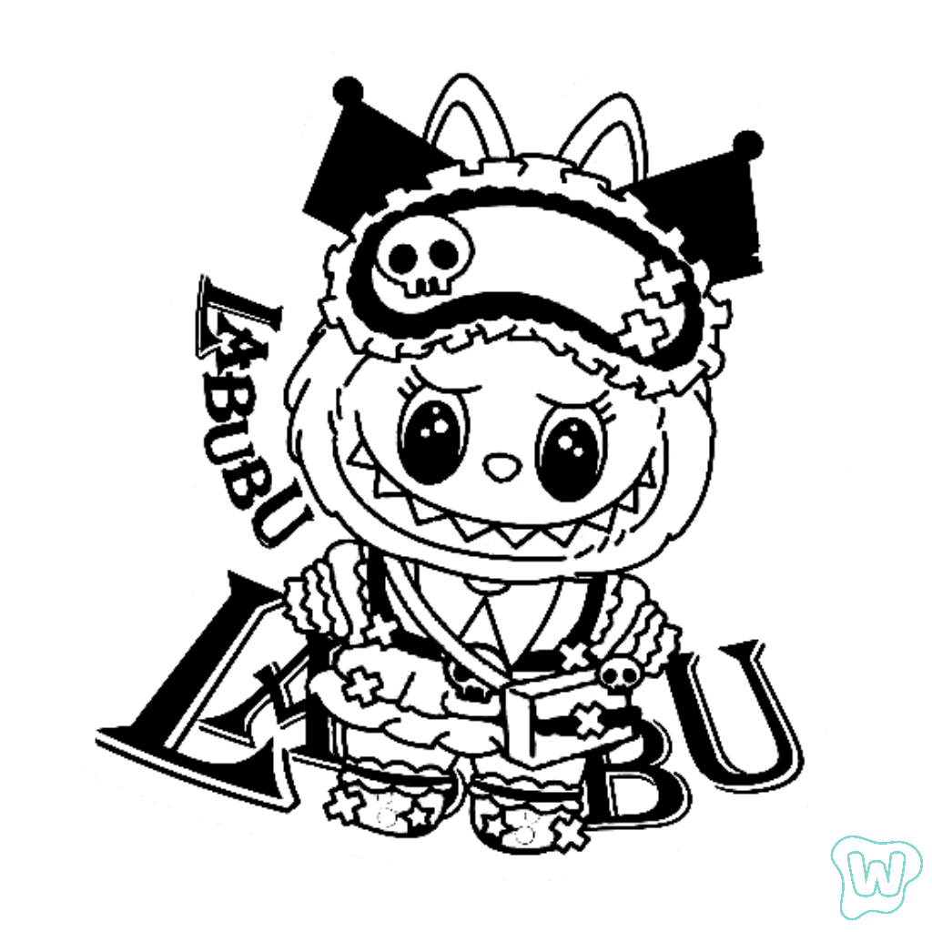 Kasing Lung Labubu Coloring Pages 2025 