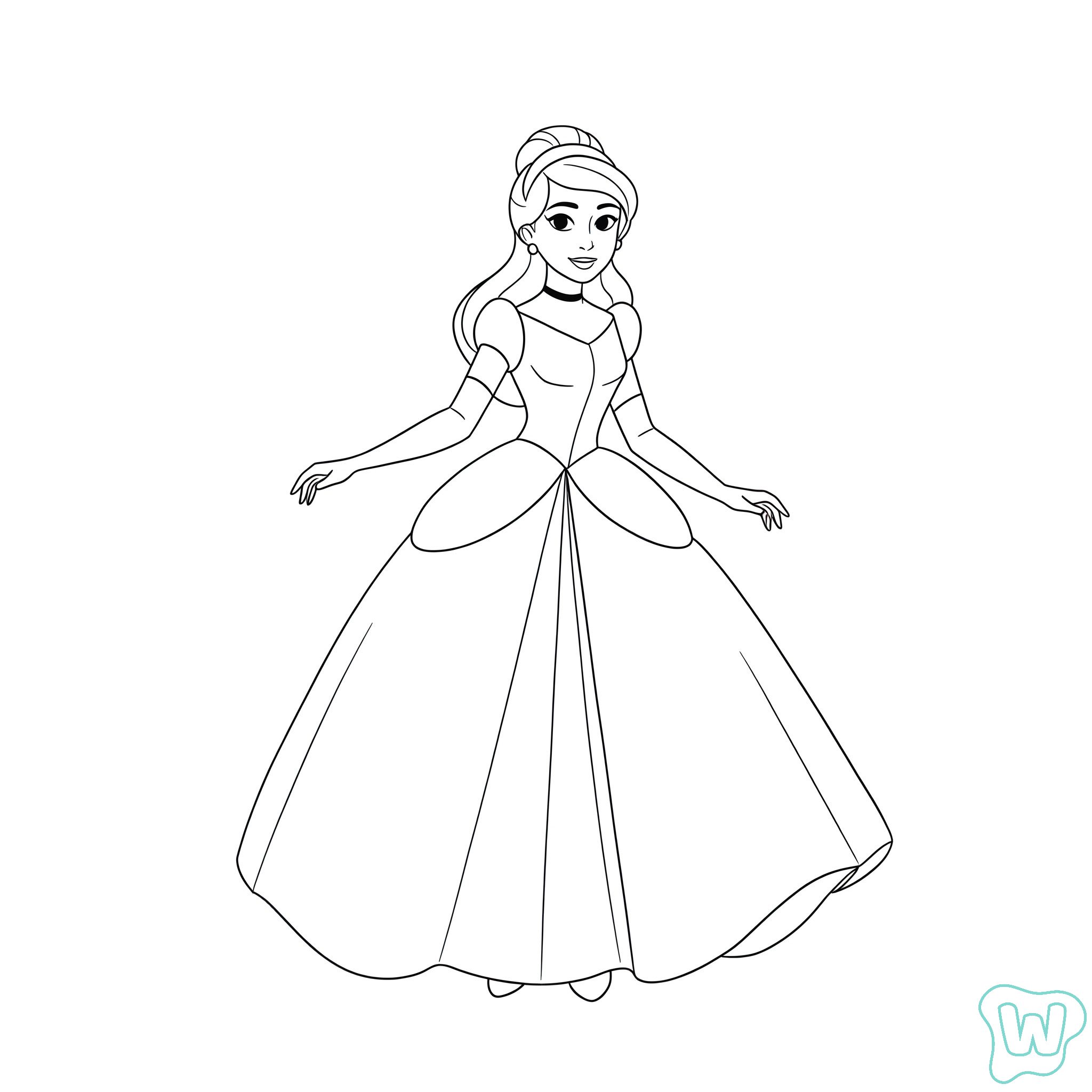 páginas para colorear de preescolar Cenicienta