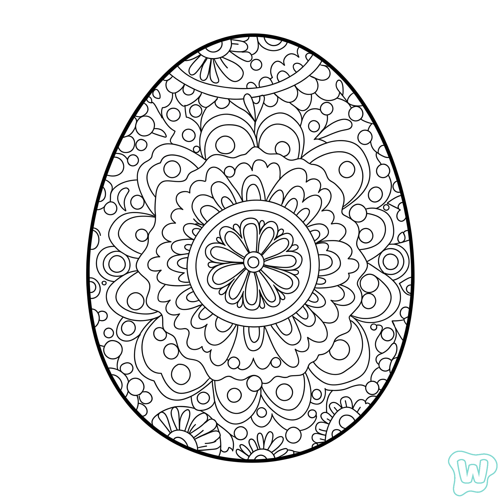 Huevos de Pascua páginas para colorear imprimibles