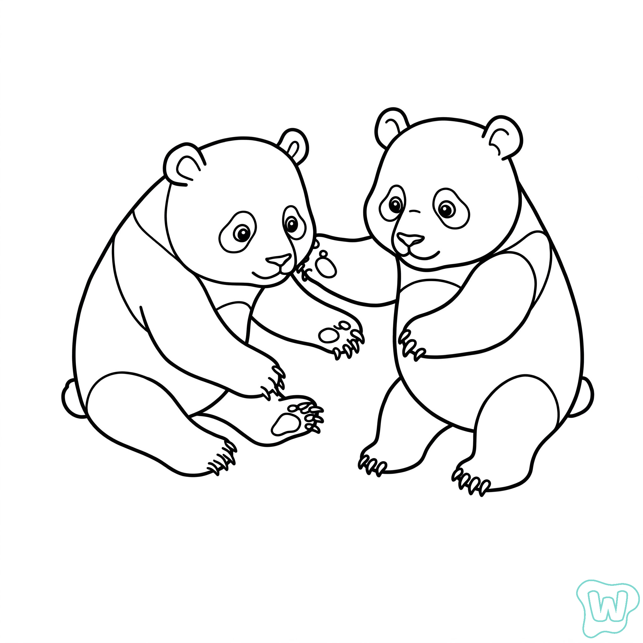 páginas para colorear para imprimir gratis Osos Panda