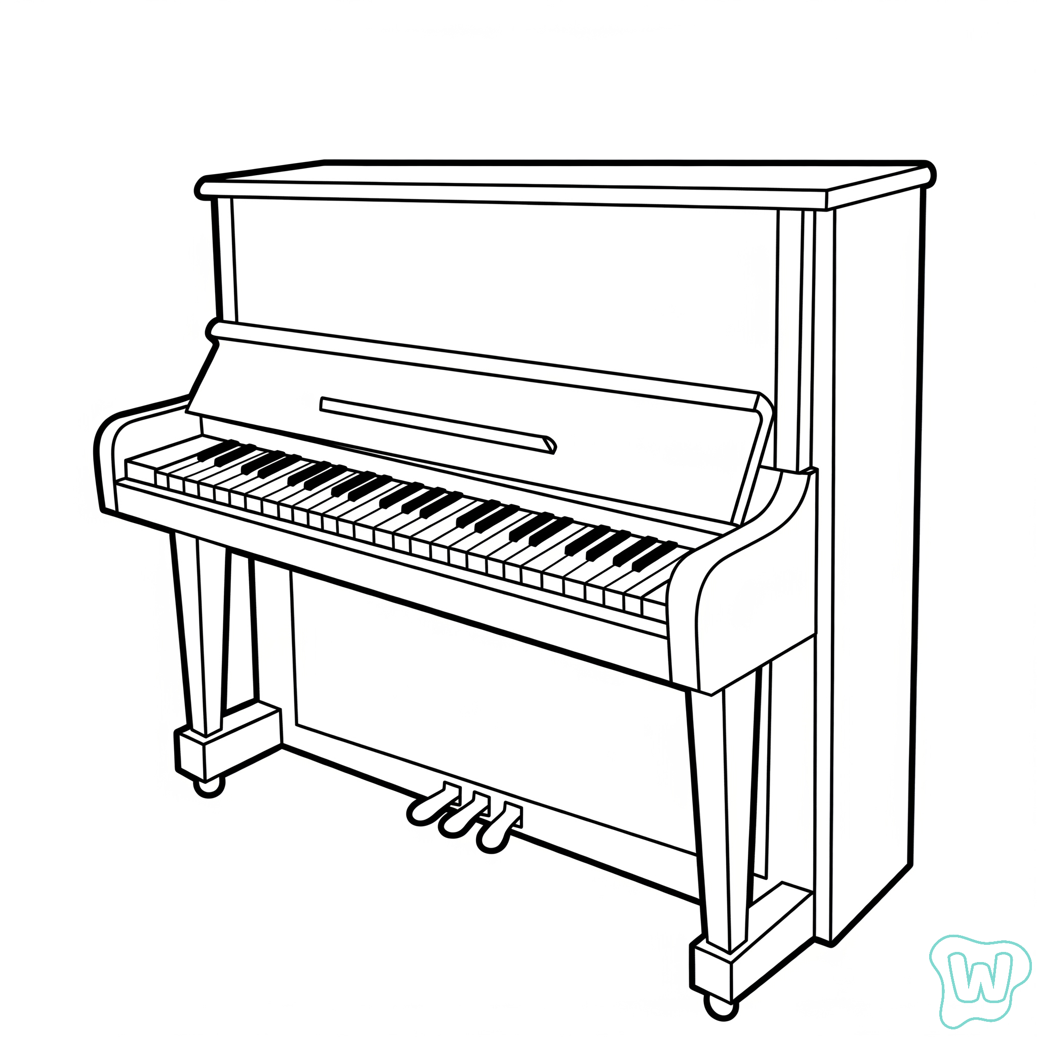 25 Coloriage Piano PDF Imprimable Gratuit