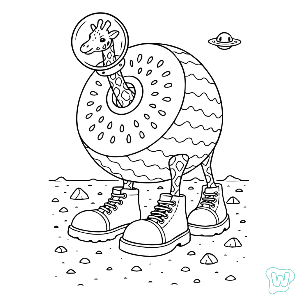 Girafa Celeste páginas para colorear gratis