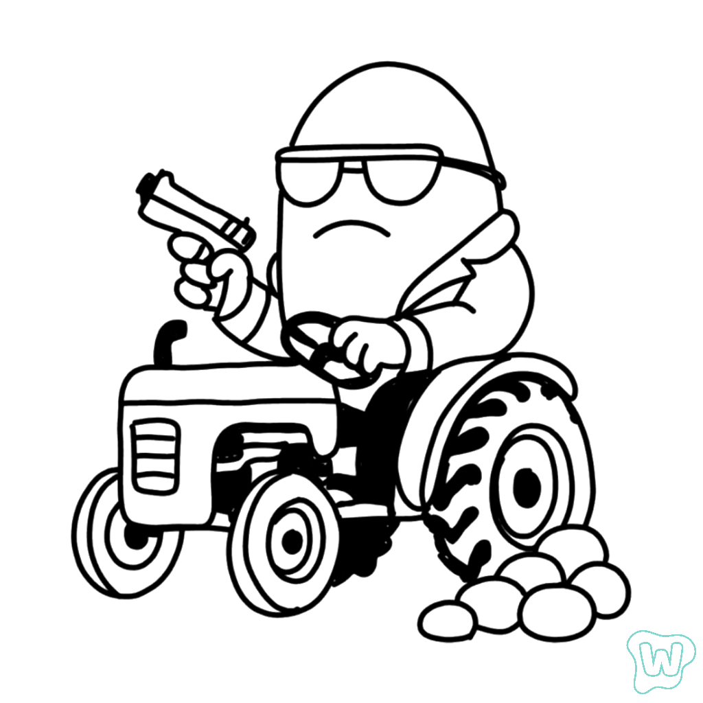 descargar e imprimir PDF gratis Bulbito Bandito Traktorito