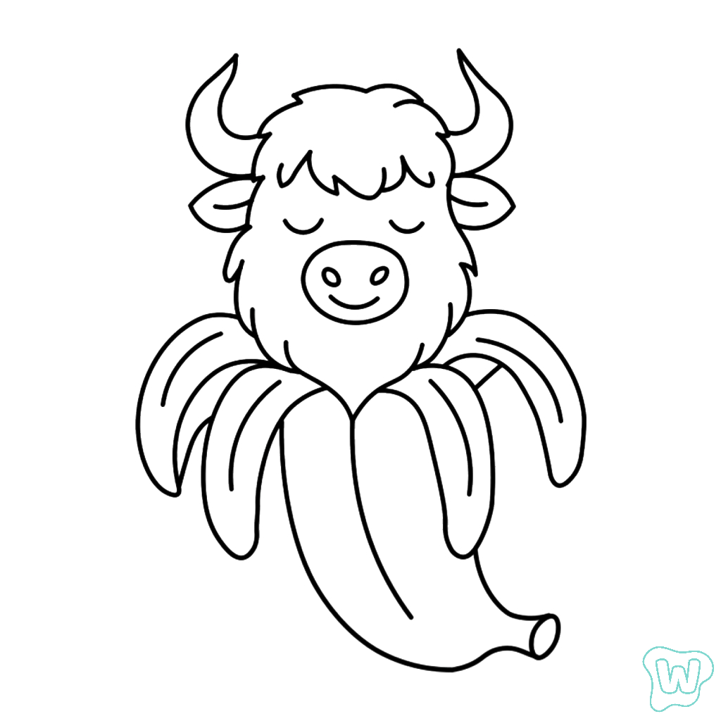 páginas para colorear Bulliccinni Bananini imprimibles gratis