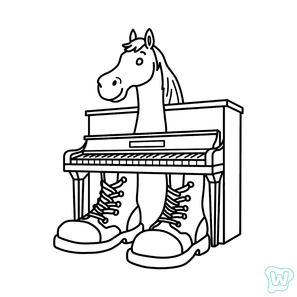 páginas para colorear imprimibles Ecco Cavallo Virtuoso