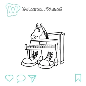 Ecco Cavallo Virtuoso para colorear (PDF para imprimir gratis) thumbnail