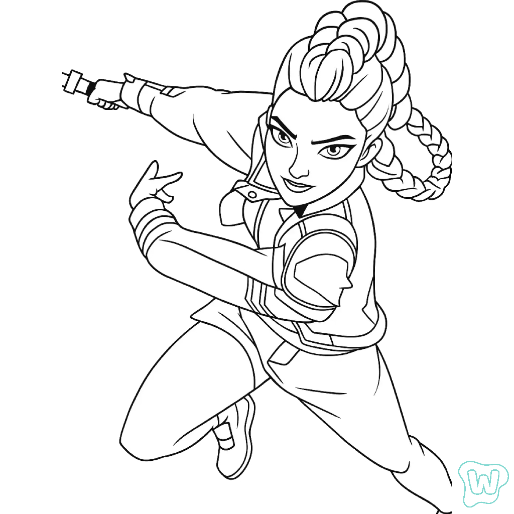 KPop Demon Hunters páginas para colorear imprimibles 1