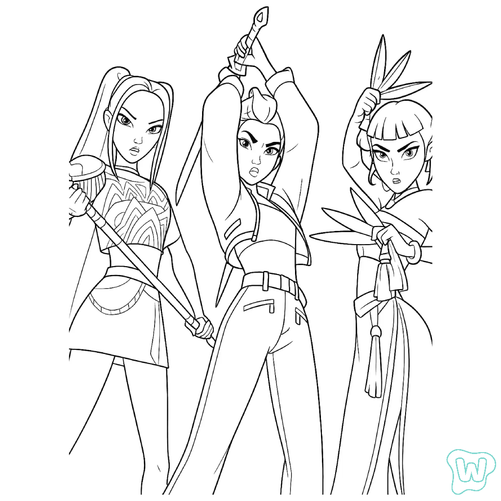 KPop Demon Hunters dibujos para colorear grinch