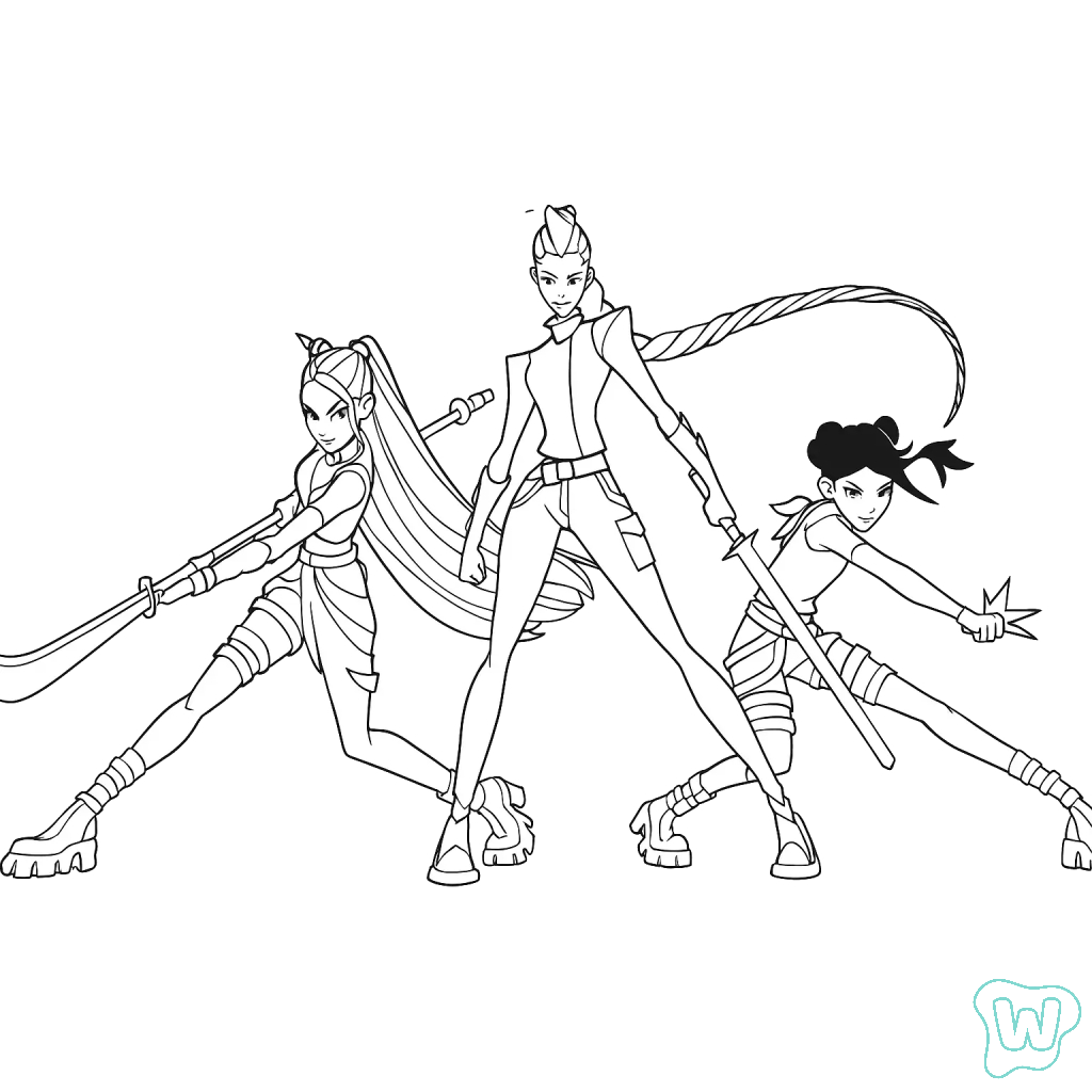 páginas para colorear KPop Demon Hunters imprimibles gratis