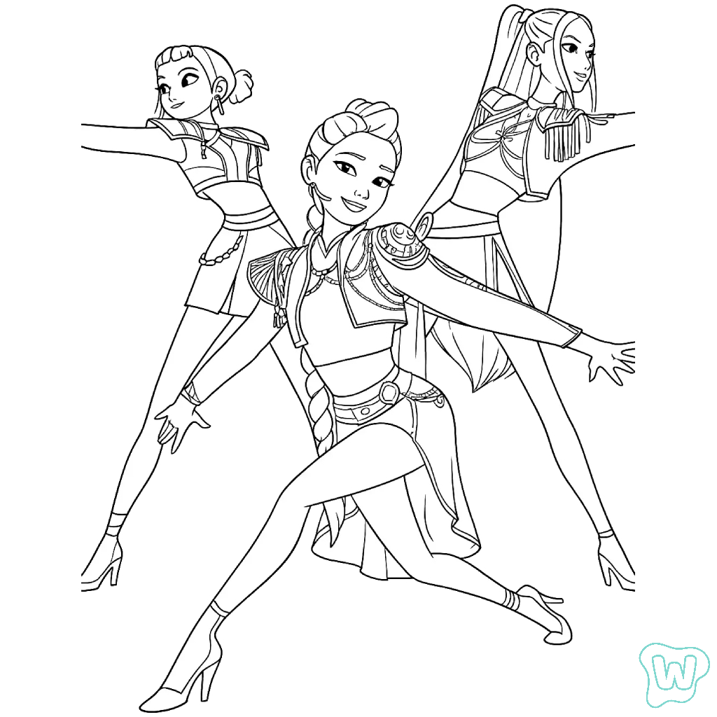 Coloring Pages Kpop Demon Hunters