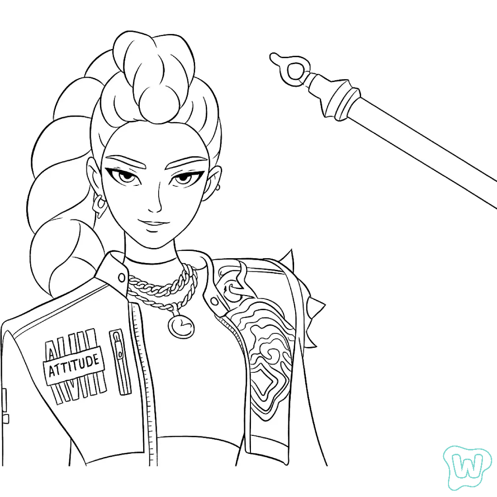 KPop Demon Hunters páginas para colorear para imprimir