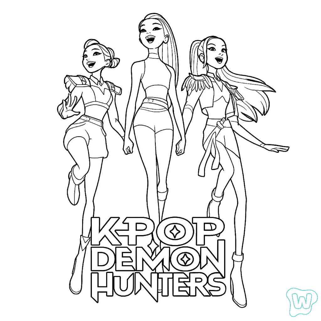 dibujos para colorear grinch KPop Demon Hunters 1