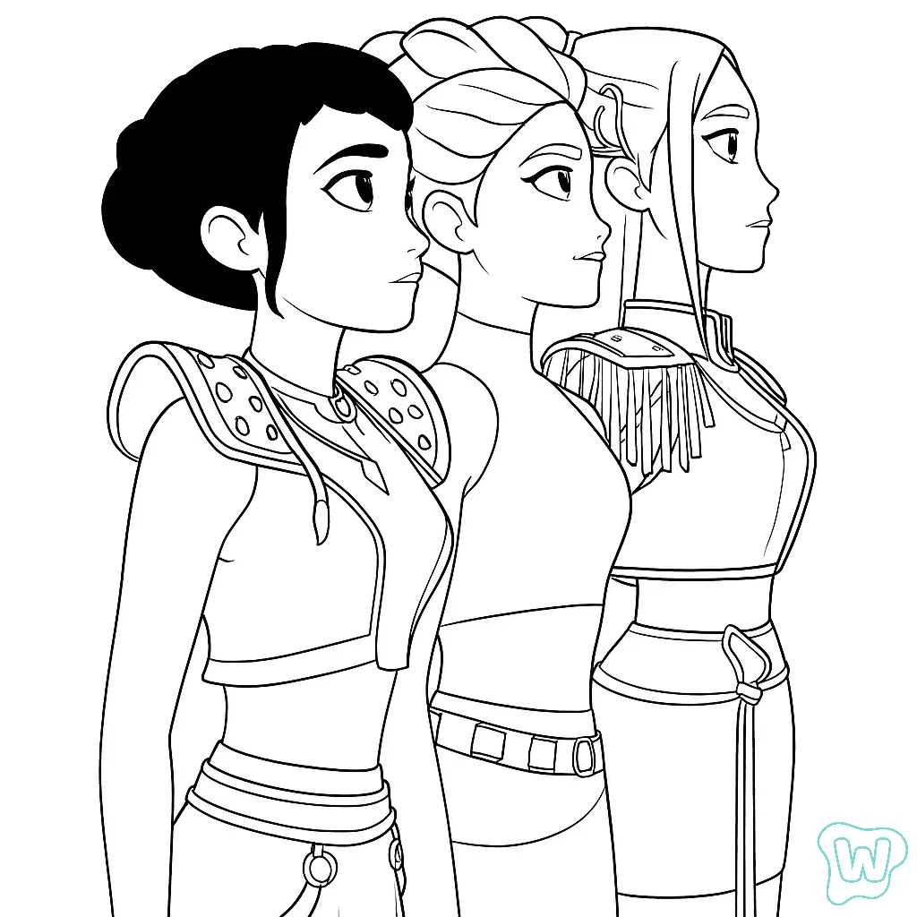 KPop Demon Hunters dibujos para colorear 2