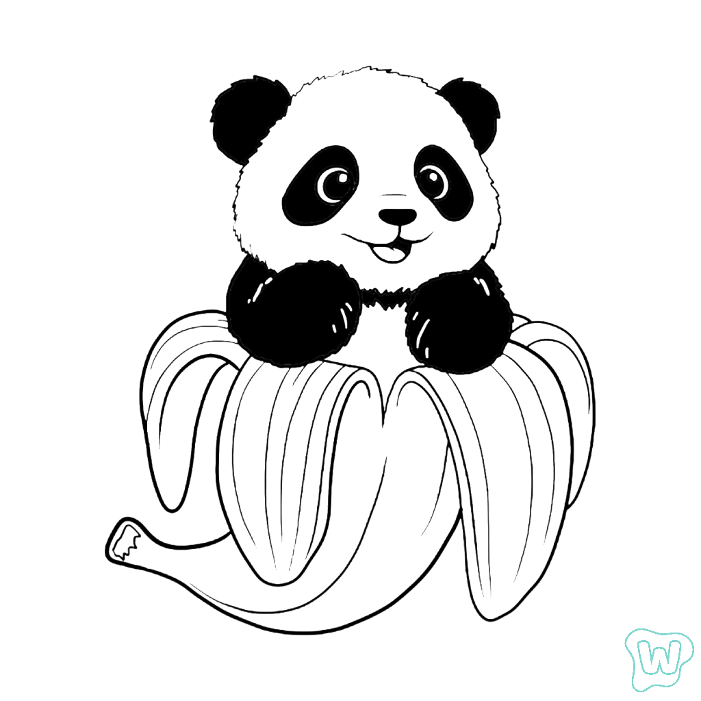 dibujos para colorear Pandaccini Bananini
