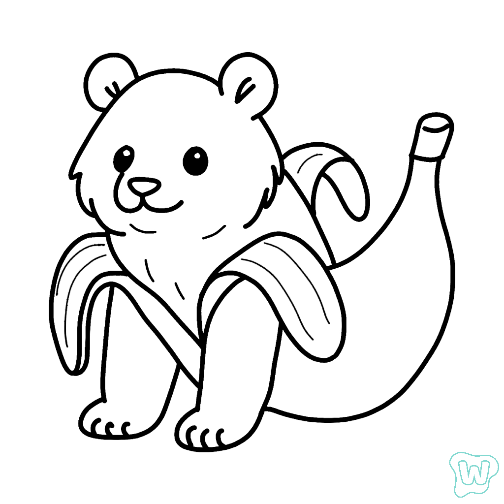 niños Pandaccini Bananini páginas para colorear