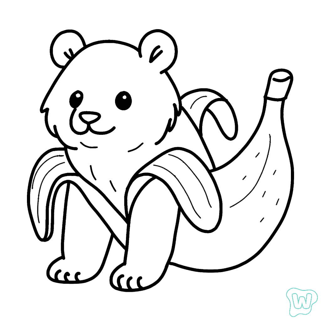 Pandaccini Bananini páginas para colorear imprimibles