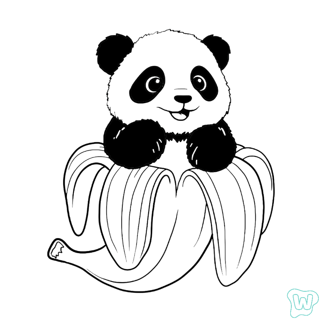 Pandaccini Bananini páginas para colorear para imprimir