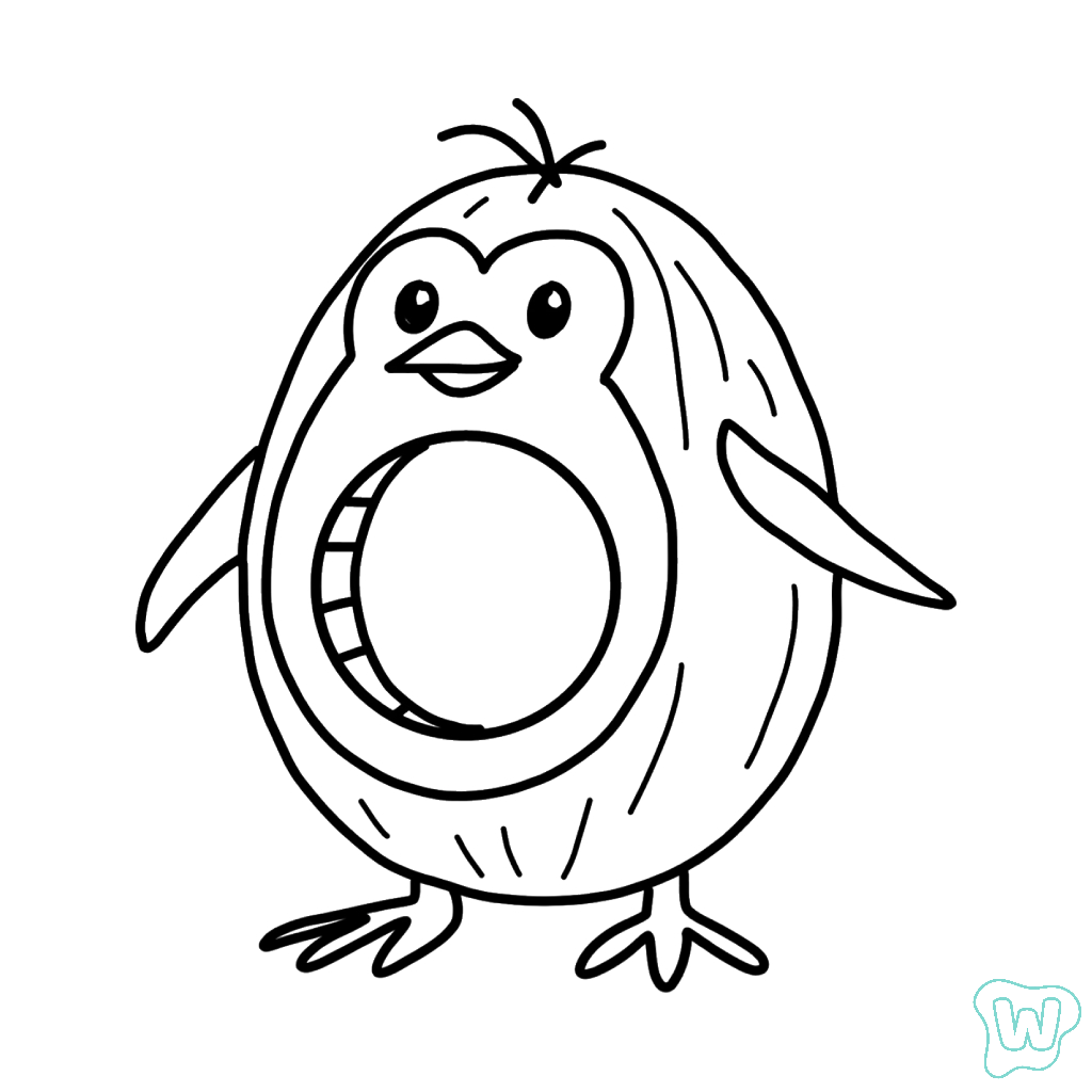 niños Penguino Cocosino páginas para colorear