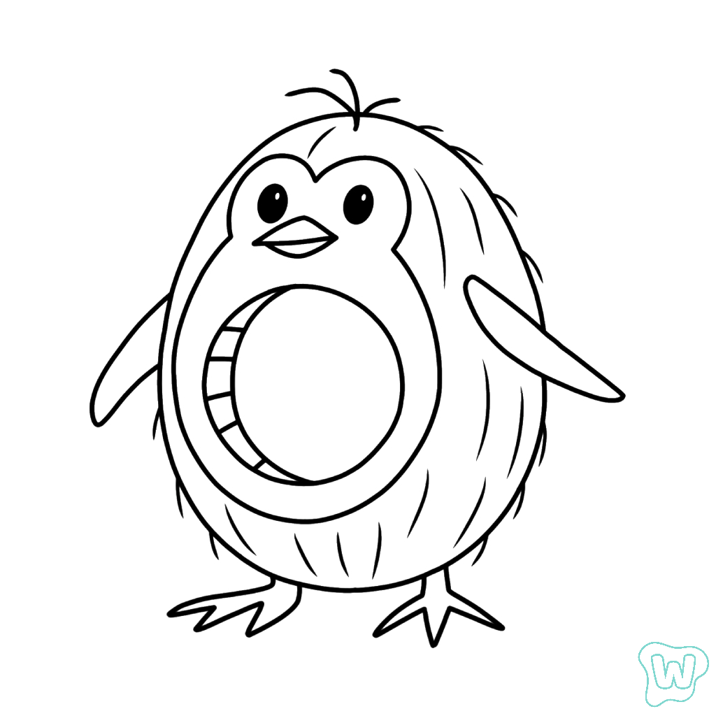 dibujos para colorear Penguino Cocosino