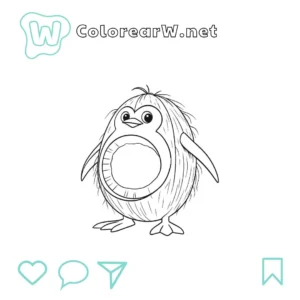 Penguino Cocosino para colorear (PDF para imprimir gratis) thumbnail