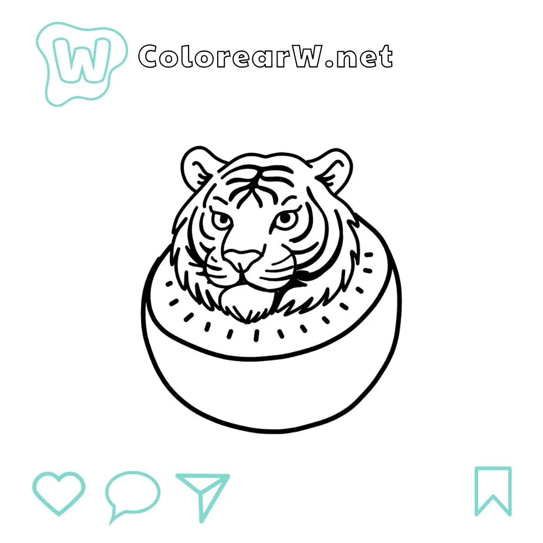 Tigrrullini Watermellini para colorear (PDF para imprimir gratis) thumbnail