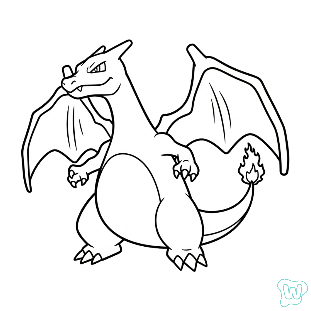 Charizard para colorear gratis
