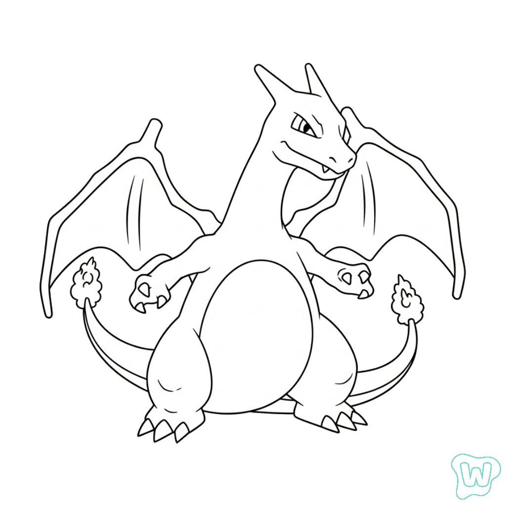 Charizard páginas para colorear gratis
