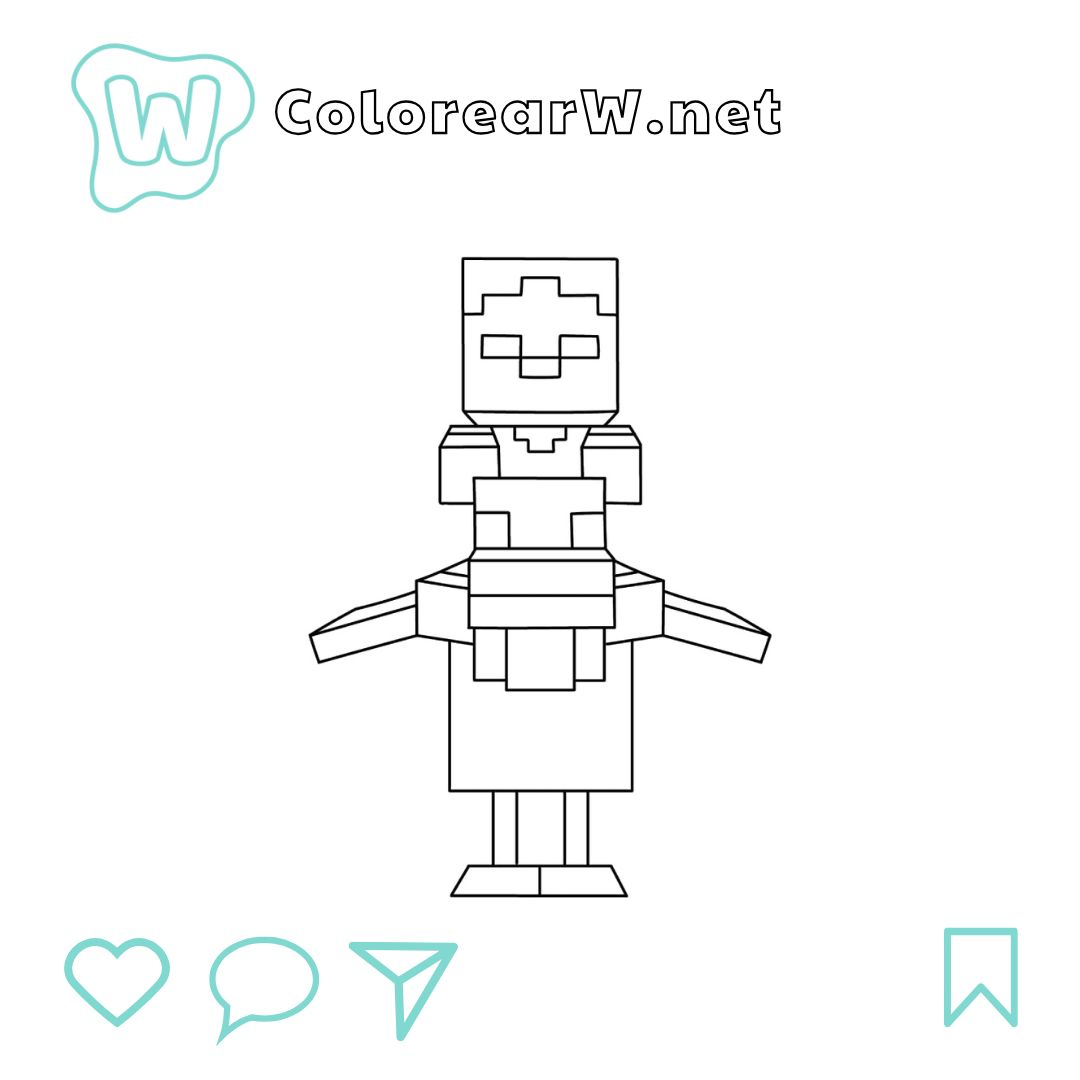 Chicken Jockey para colorear (PDF para imprimir gratis) thumbnail