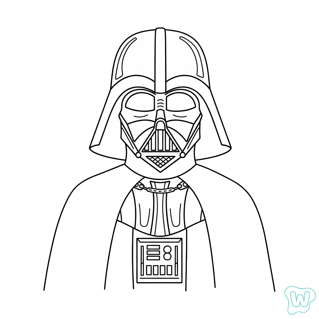 Darth Vader páginas para colorear pdf