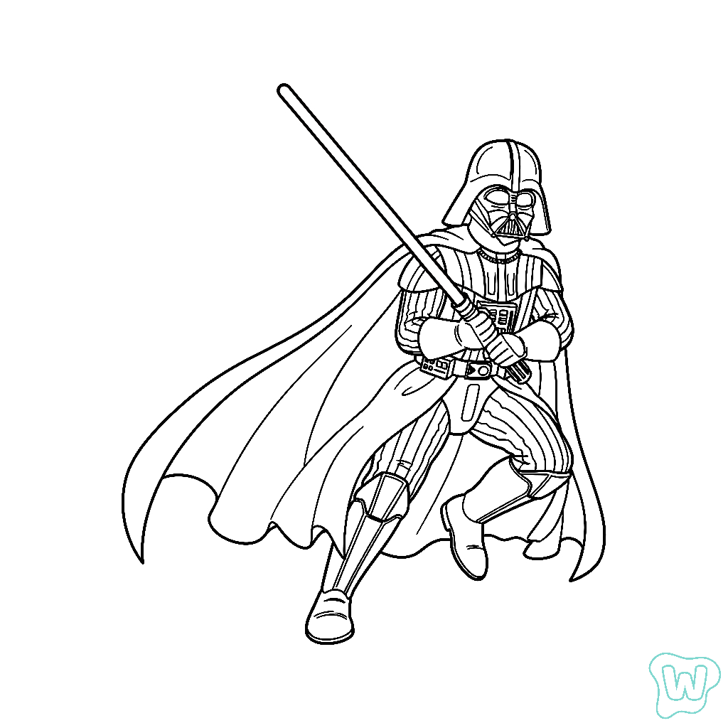 páginas para colorear Darth Vader imprimibles gratis
