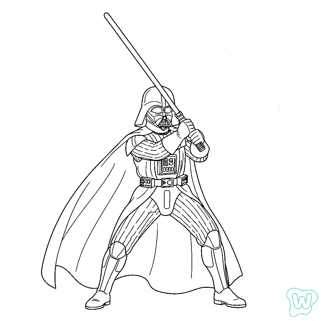 páginas para colorear de árboles Darth Vader gratis