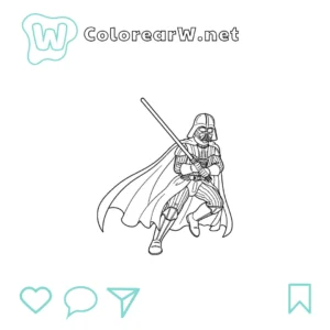Darth Vader para colorear (PDF para imprimir gratis) thumbnail