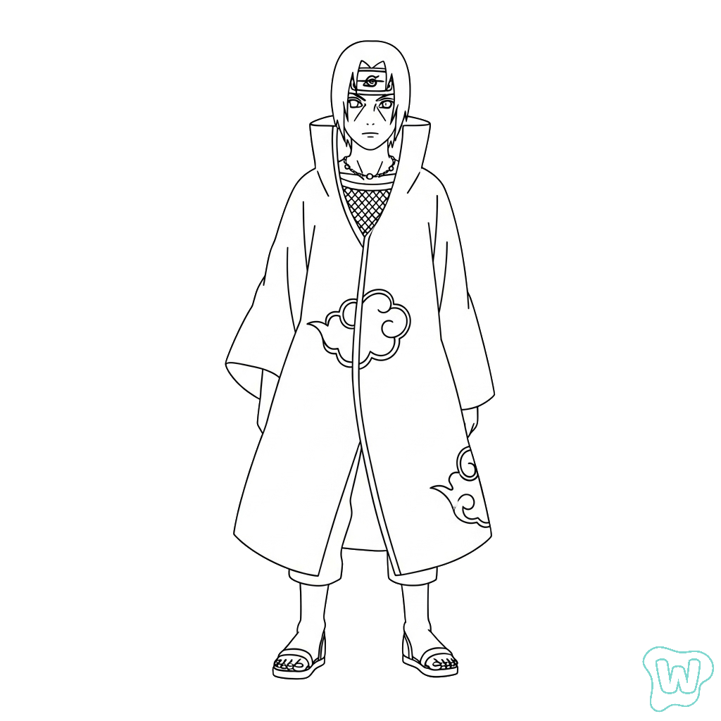 Itachi Uchiha para colorear