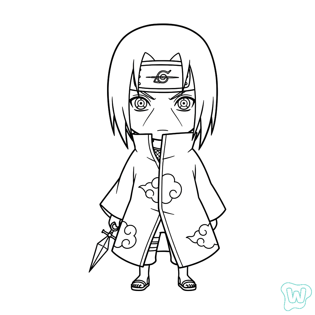 Itachi Uchiha descargar e imprimir PDF gratis