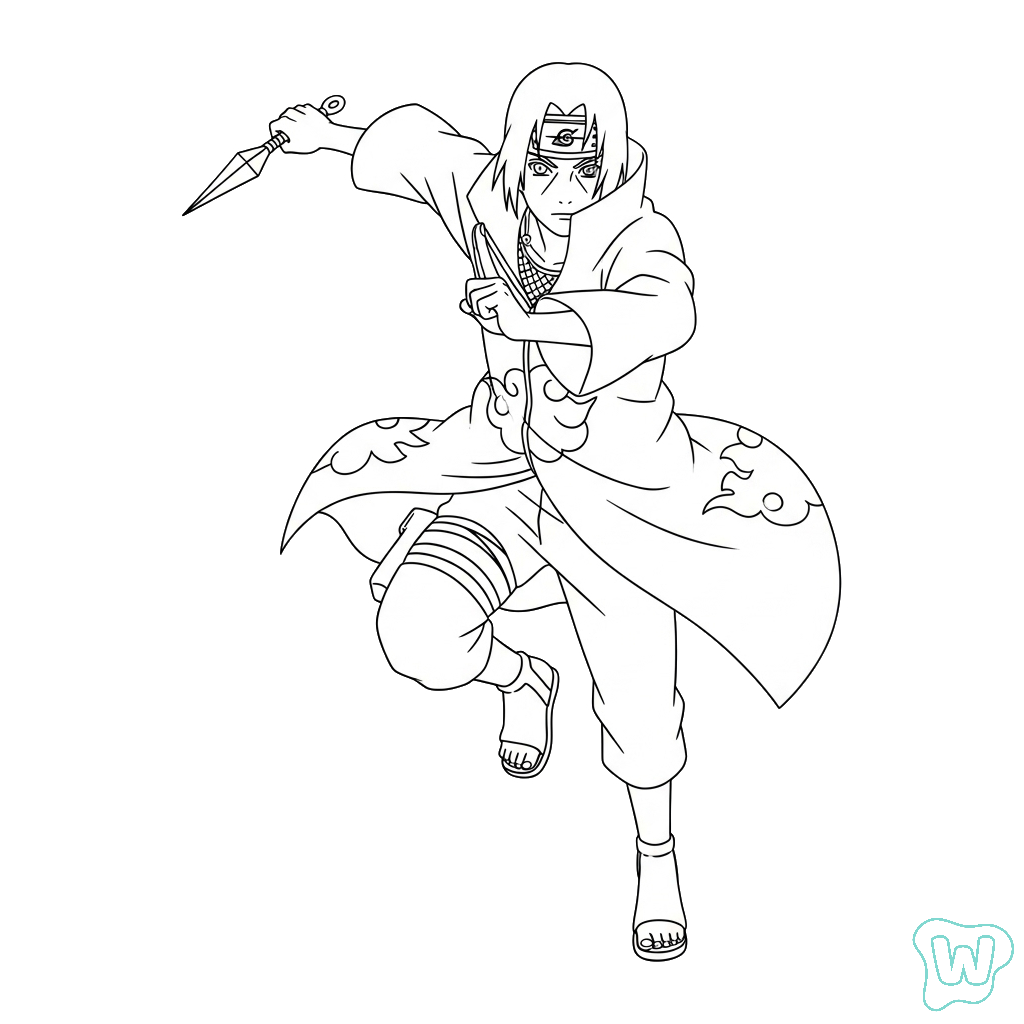 Itachi Uchiha PDF para imprimir gratis