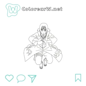 Itachi Uchiha para colorear (PDF para imprimir gratis) thumbnail