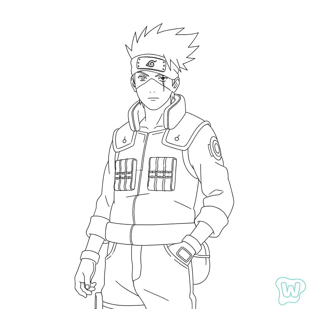 para colorear Kakashi