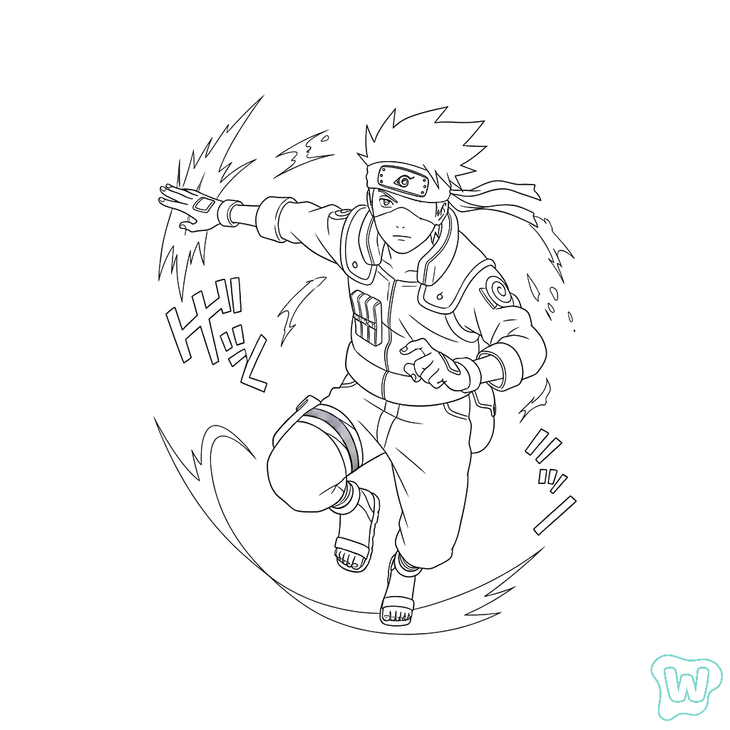 dibujos para colorear Kakashi 1