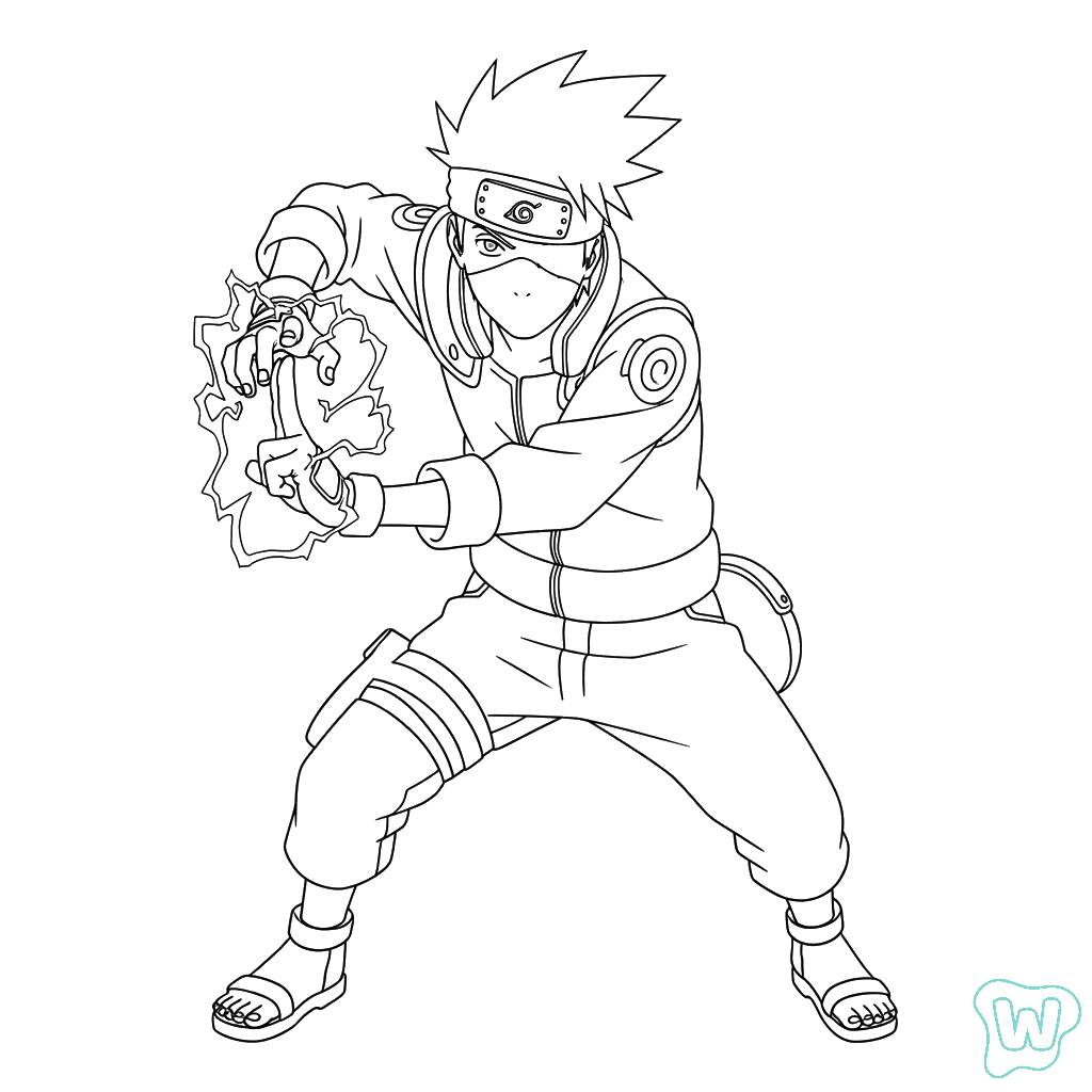 Kakashi páginas para colorear