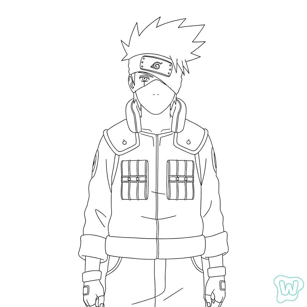 páginas para colorear gratis Kakashi